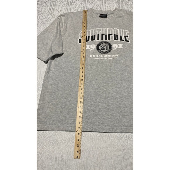 Southpole Mens Graphic T-Shirt XXL Gray Y2K Streetwear Authentic 1991 Tee - Picture 5 of 7